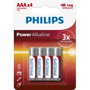 Батарейка Philips Power Alkaline AAA BLI 4 UA